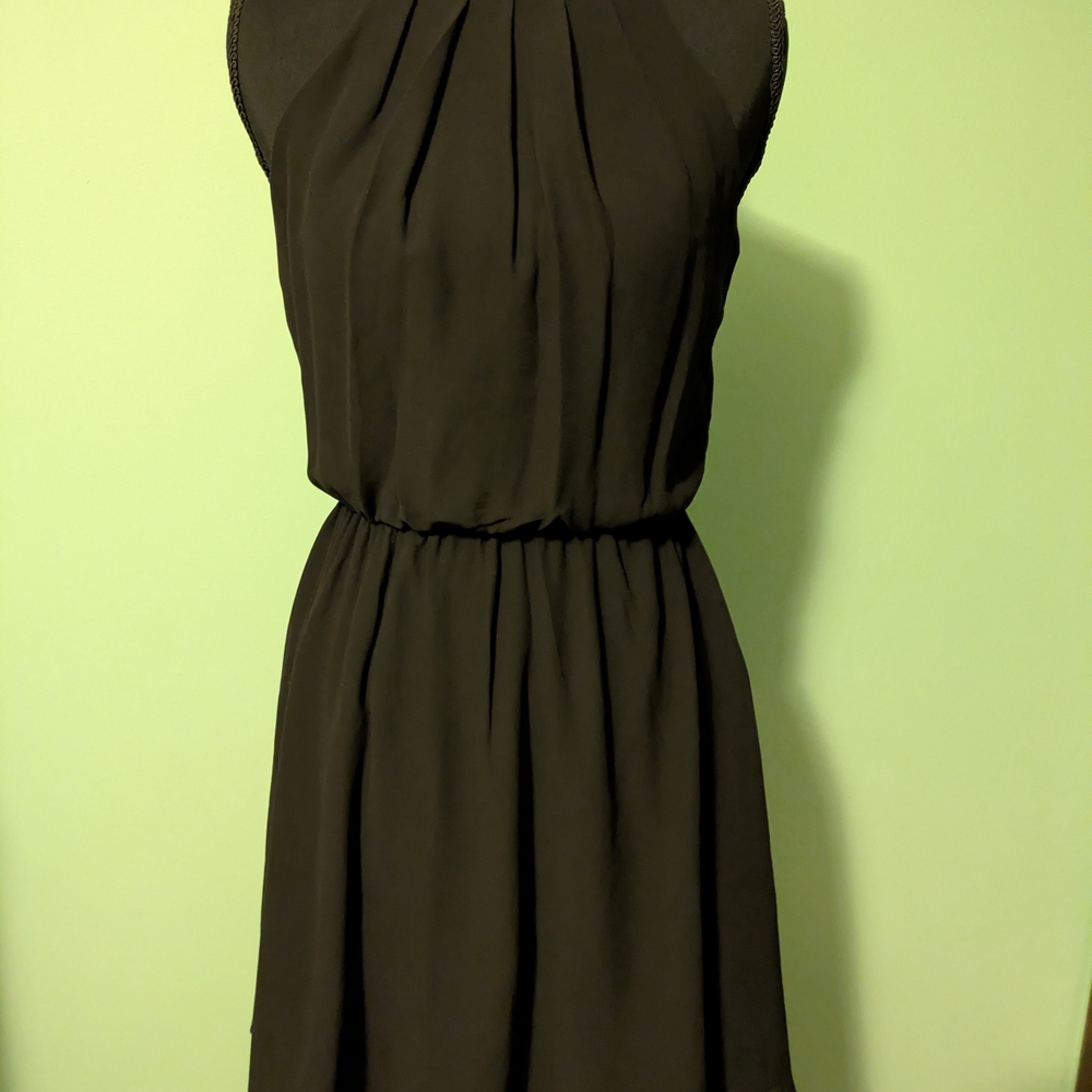 Lush Black Sleeveless Mini Dress